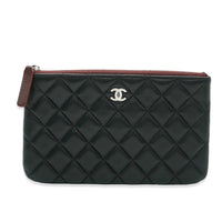 Chanel Black Quilted Lambskin Small O-Case Pouch