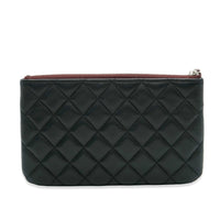 Chanel Black Quilted Lambskin Small O-Case Pouch