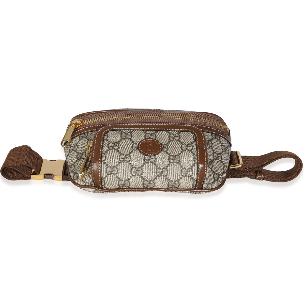 Gucci Beige GG Supreme Canvas Interlocking G Belt Bag