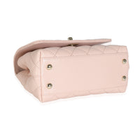 Chanel 21A Light Pink Quilted Caviar Mini Coco Top Handle