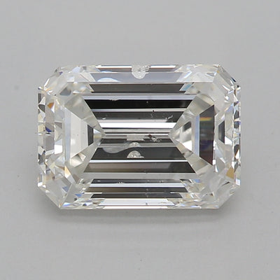 GIA Certified 2.00 Ct Emerald cut G SI2 Loose Diamond
