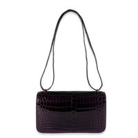 Hermes Amethyst Crocodile Niloticus Constance Elan 25 PHW