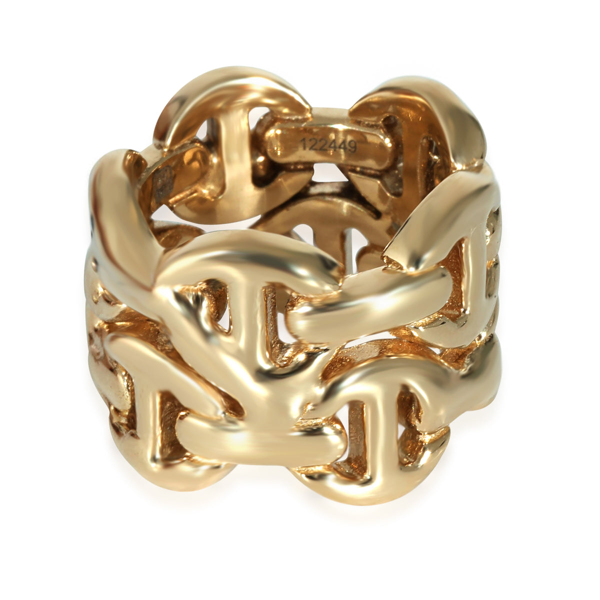 Hoorsenbuhs Sacred Double Classic Tri-Link in 18k Yellow Gold 0.05 CTW