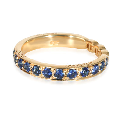 Hoorsenbuhs Americana Ring Blue Sapphires Ring in 18k Yellow Gold