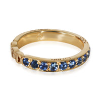 Hoorsenbuhs Americana Ring Blue Sapphires Ring in 18k Yellow Gold