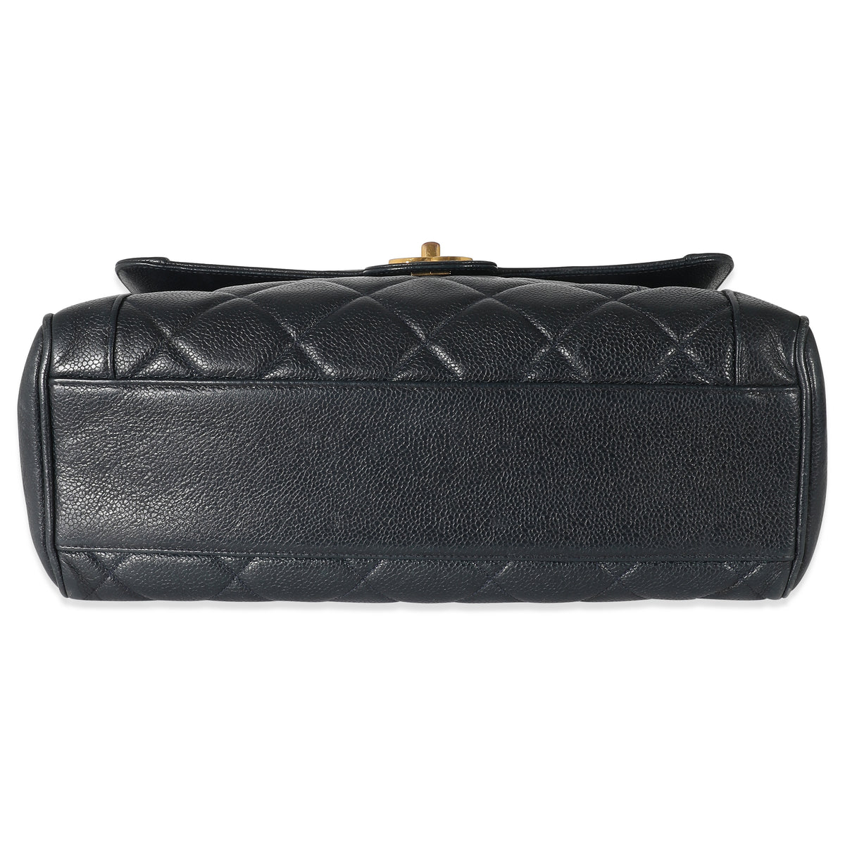 Chanel Black Quilted Caviar Top Handle Kelly Bag