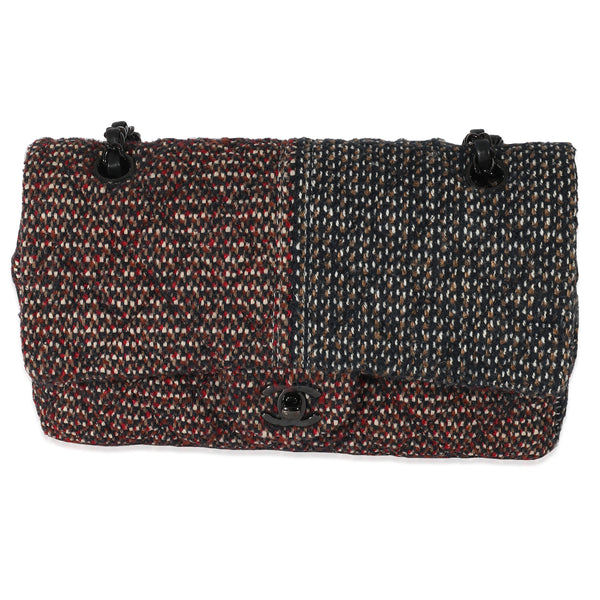 Chanel Multicolor Tweed Medium Classic Double Flap Bag