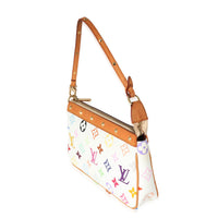 Louis Vuitton White Multicolor Canvas Pochette Accessories