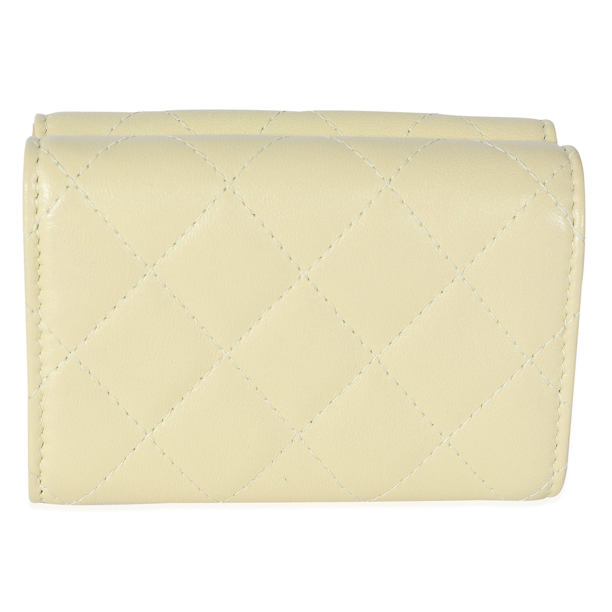 Chanel Yellow Quilted Lambskin Small Flap Wallet