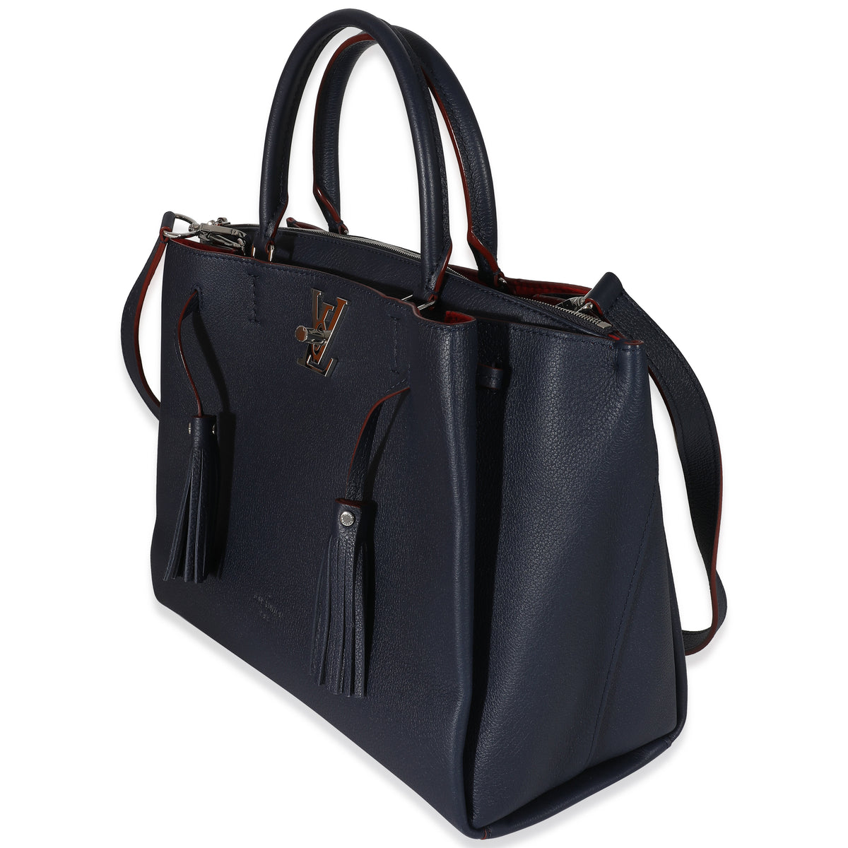 Louis Vuitton Calfskin Marine Rouge Lockmeto Tote