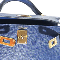 Hermès Epsom Bleu Saphir Mini Kelly II 20 GHW