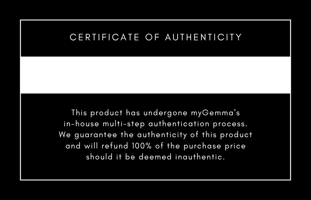 myGemma Certificate of Authenticity card